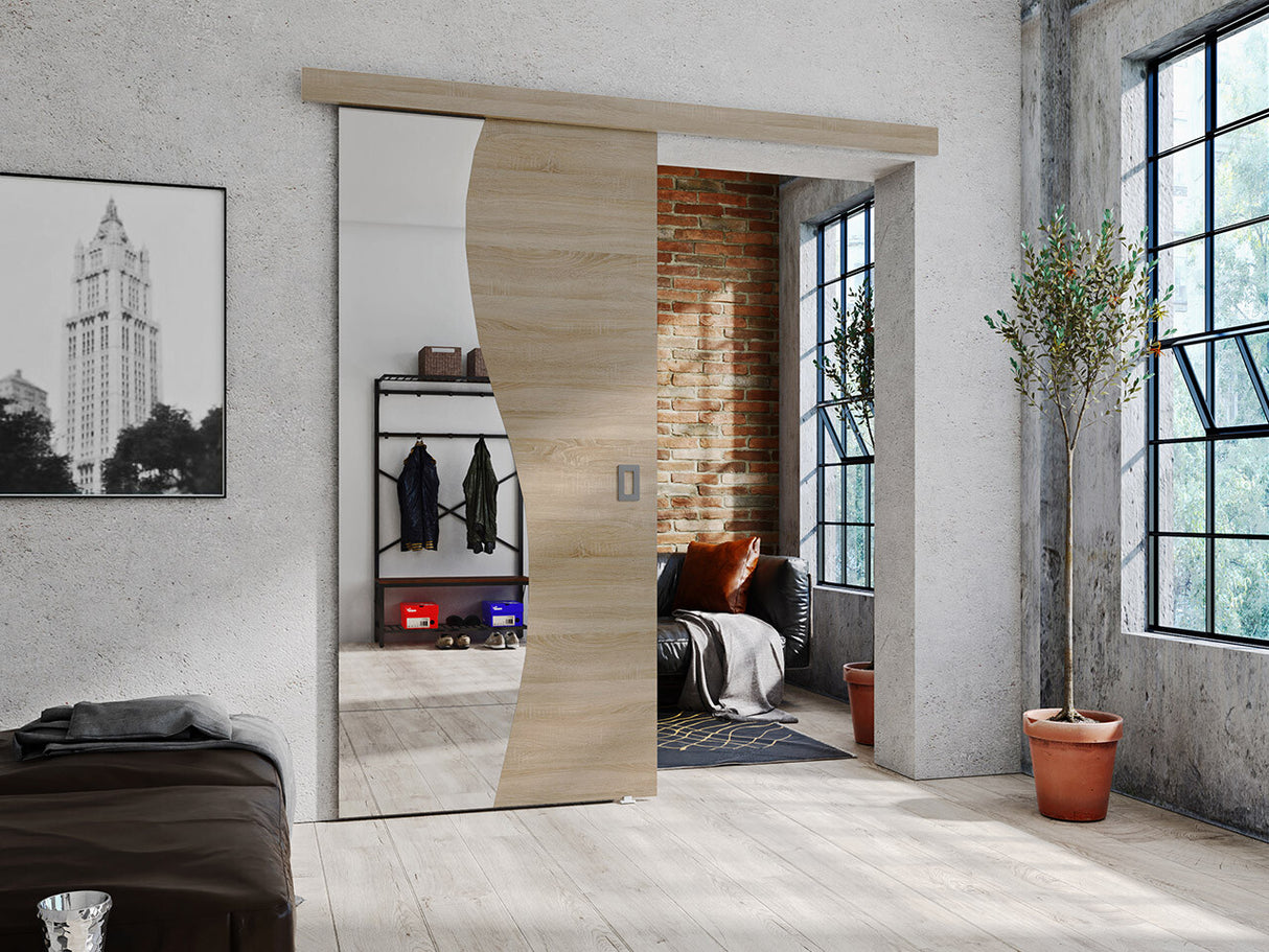 Tolóajtók Drzwi FALA 100 + samodomykacz, Szín: Sonoma tölgy