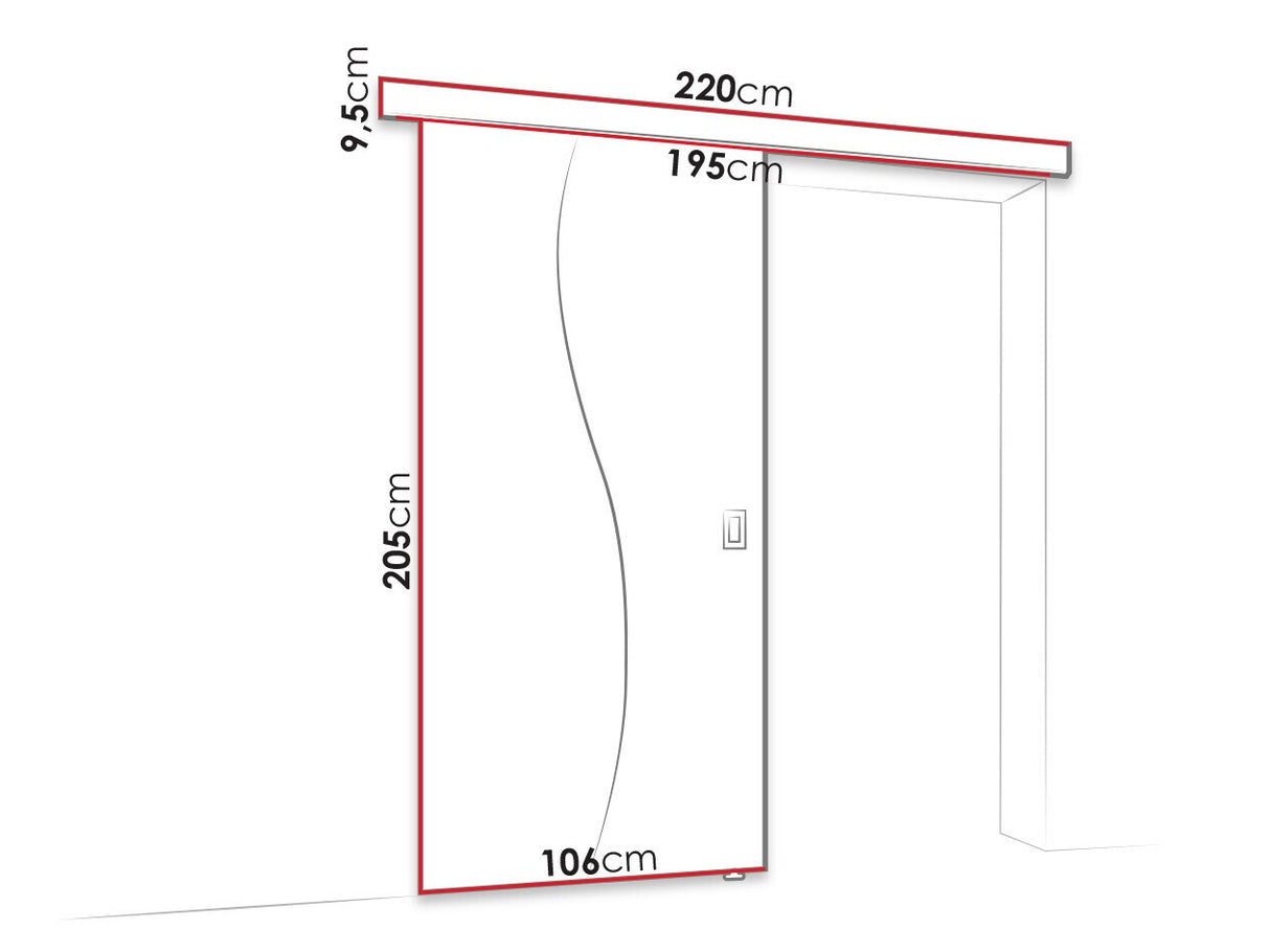 Tolóajtók Drzwi FALA 100 + samodomykacz, Szín: Fehér