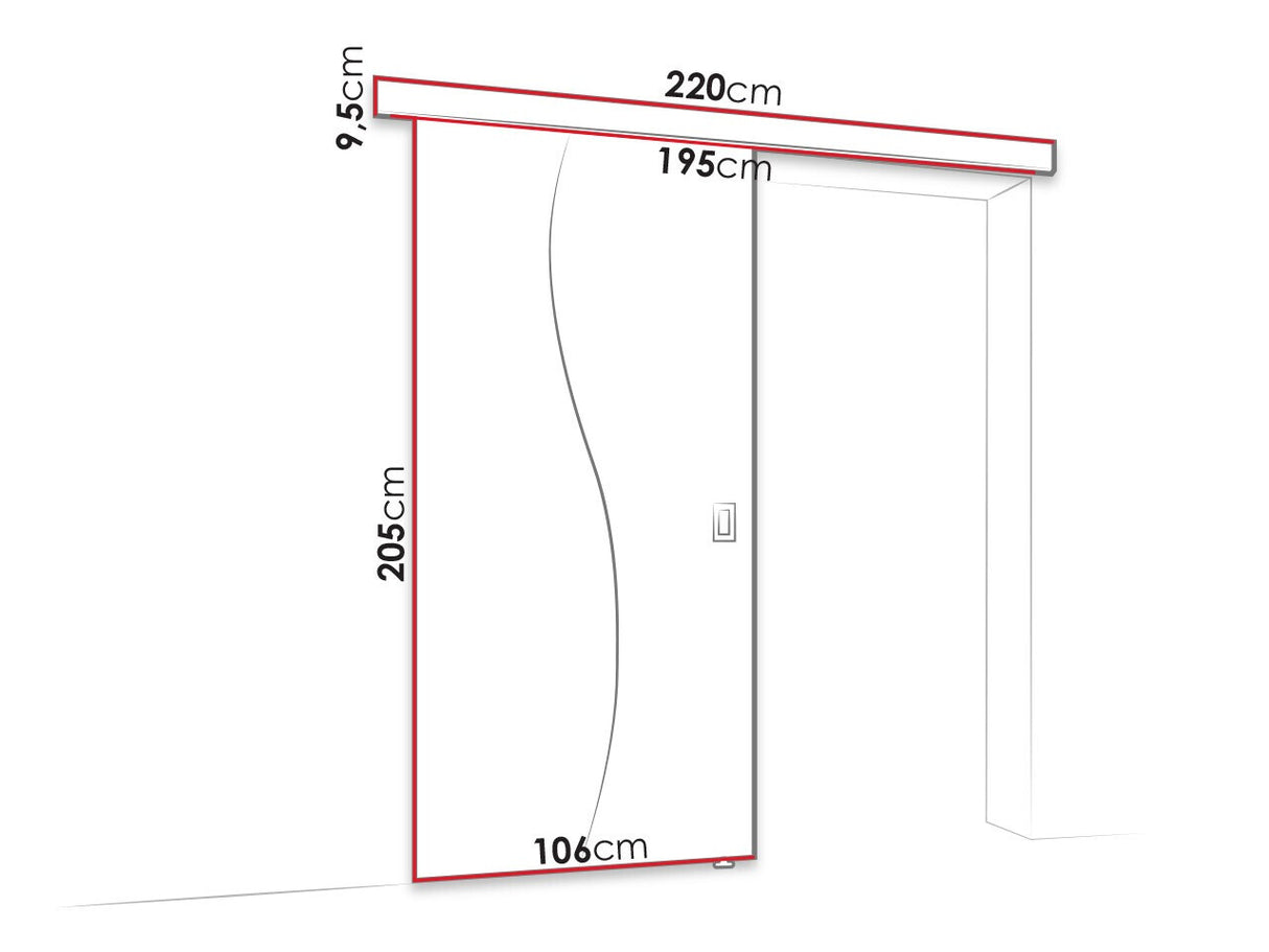 Tolóajtók Drzwi FALA 100 + samodomykacz, Szín: Sonoma tölgy