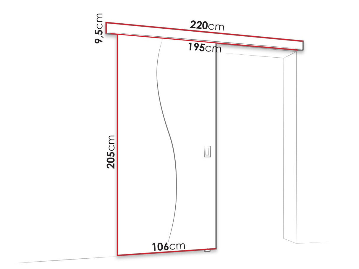 Tolóajtók Drzwi FALA 100 + samodomykacz, Szín: Sötét kőris