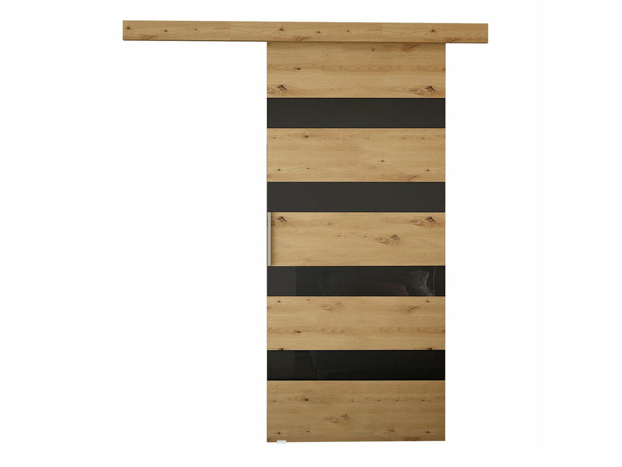 Tolóajtók Drzwi przesuwne RUBI V + samodomykacz, Szín: Artisan tölgy + Fekete