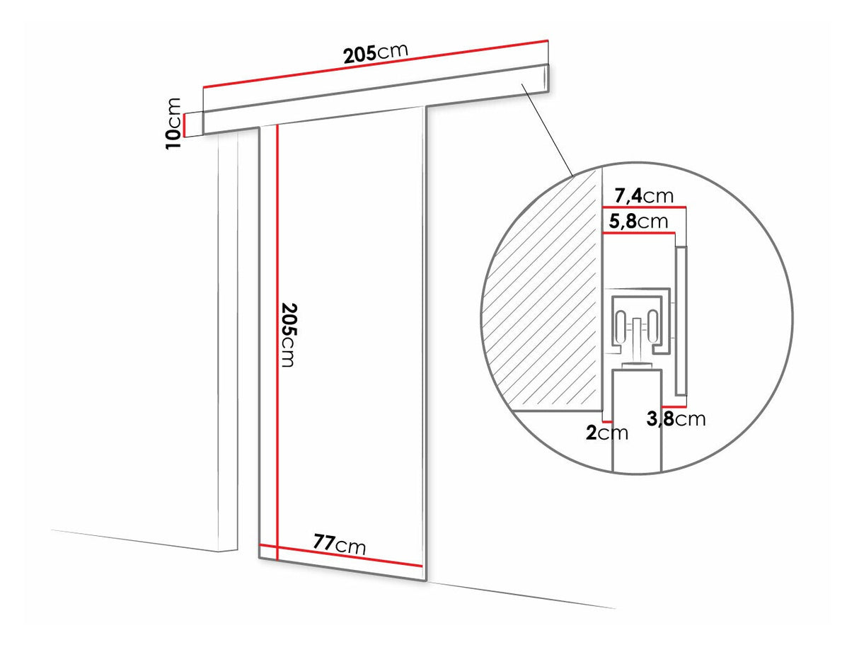 Tolóajtók Drzwi przesuwne RUBI V + samodomykacz, Szín: Artisan tölgy + Fehér
