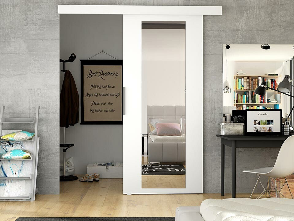 Tolóajtók Drzwi przesuwne RUBI IV + samodomykacz, Szín: Fehér