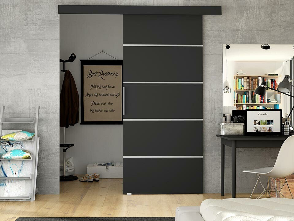 Tolóajtók Drzwi przesuwne RUBI III + samodomykacz, Szín: Fekete