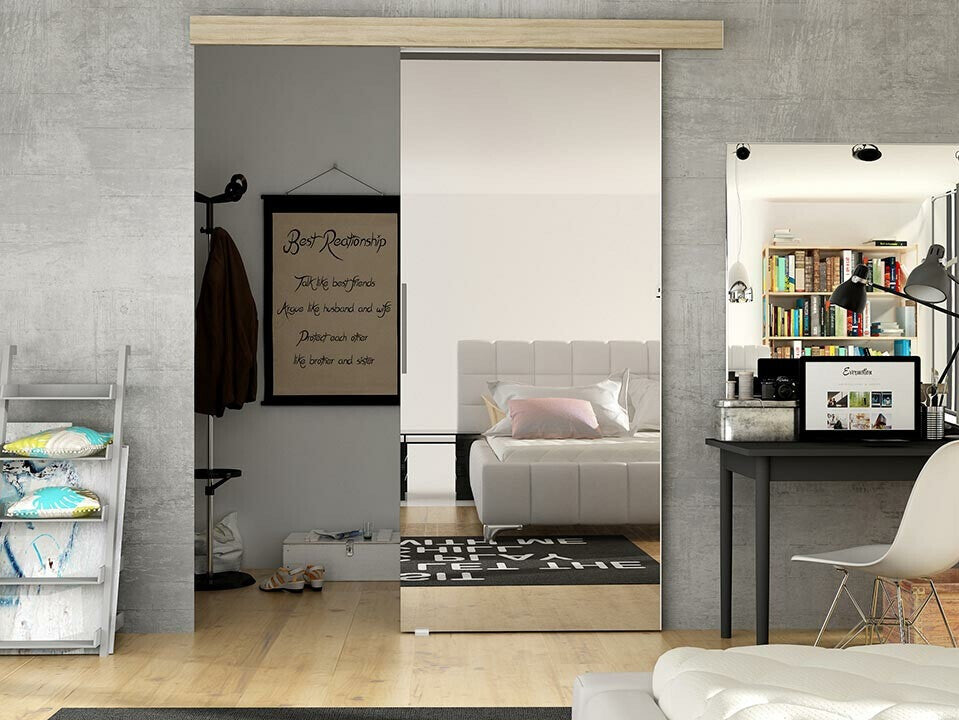 Tolóajtók Drzwi przesuwne RUBI II + samodomykacz, Szín: Sonoma tölgy