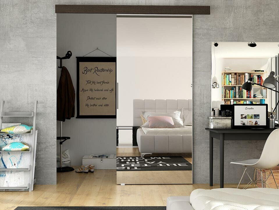 Tolóajtók Drzwi przesuwne RUBI II + samodomykacz, Szín: Barna