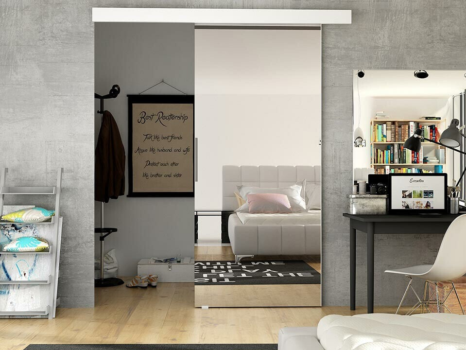 Tolóajtók Drzwi przesuwne RUBI II + samodomykacz, Szín: Fehér