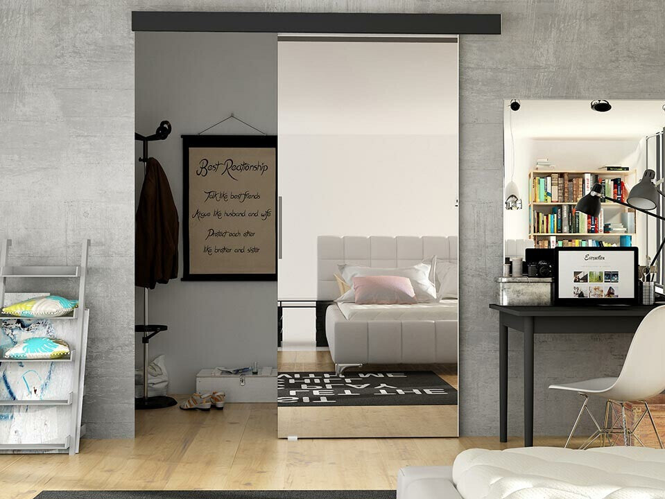 Tolóajtók Drzwi przesuwne RUBI II + samodomykacz, Szín: Fekete