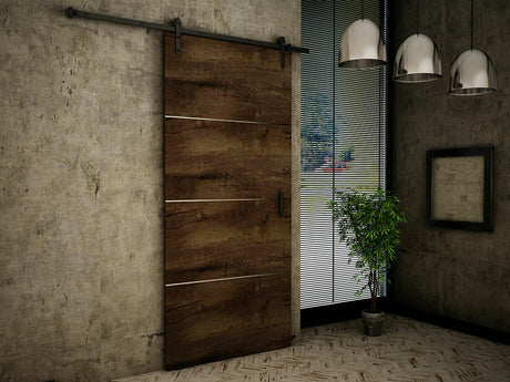 Tolóajtók Drzwi RETRO PLUS 100 + samodomykacz, Szín: Sötét kőris