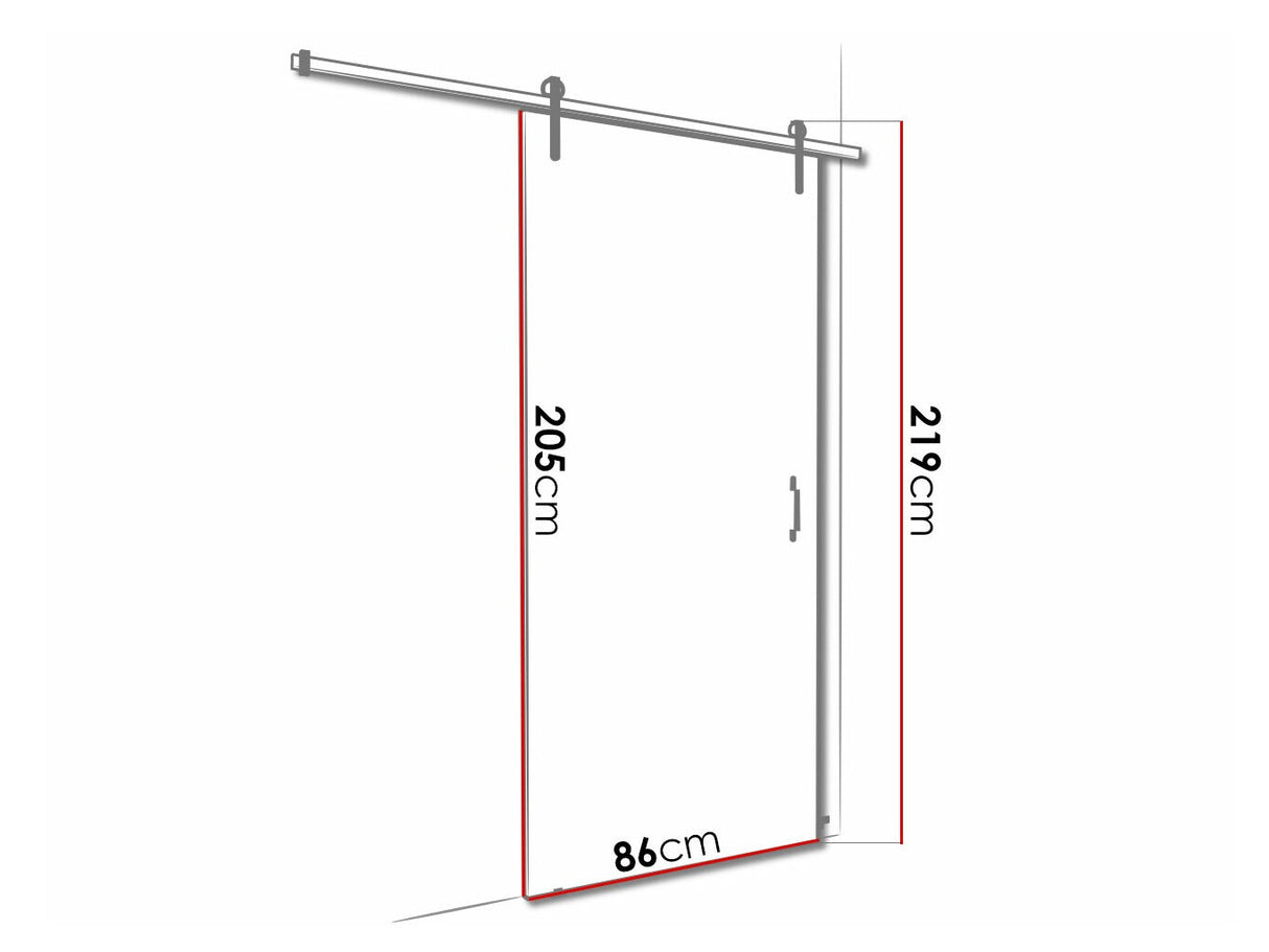 Tolóajtók Drzwi RETRO 4 80 + samodomykacz, Szín: Sötét kőris + Fekete