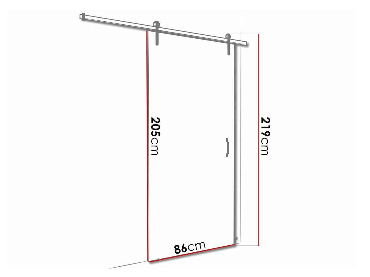 Tolóajtók Drzwi RETRO 2 80 + samodomykacz, Szín: Sonoma tölgy + Fekete