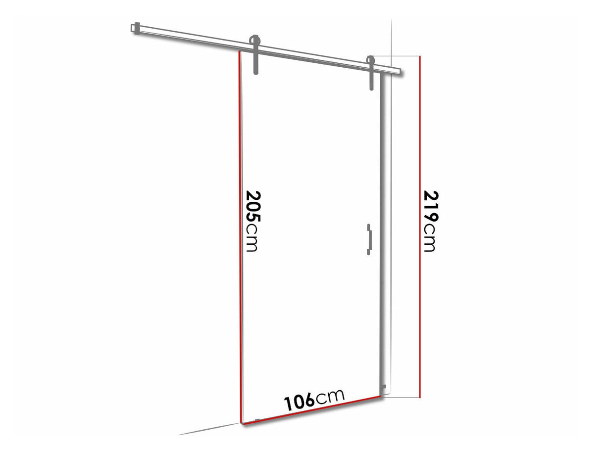 Tolóajtók Drzwi RETRO 2 100 + samodomykacz (Roko II), Szín: Sonoma tölgy + Fekete