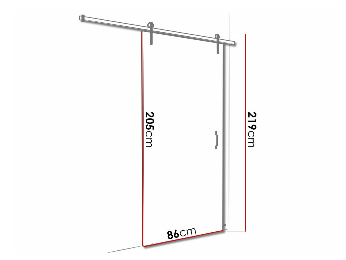 Tolóajtók Drzwi RETRO 1 80 + samodomykacz, Szín: Sonoma tölgy + Fekete