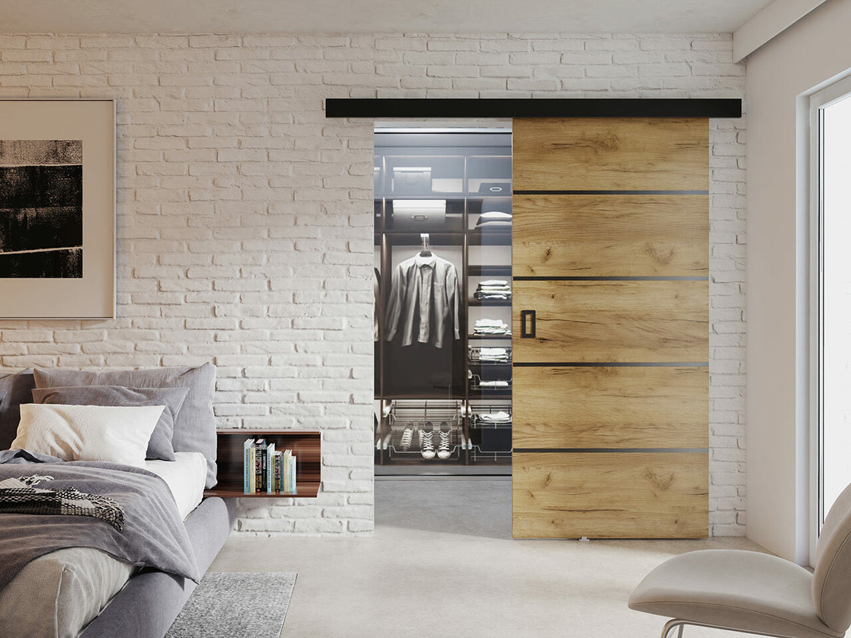 Tolóajtók Drzwi WERDI PLUS 90 + samodomykacz, Szín: Craft tölgy