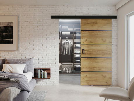 Tolóajtók Drzwi WERDI PLUS 90 + samodomykacz, Szín: Craft tölgy