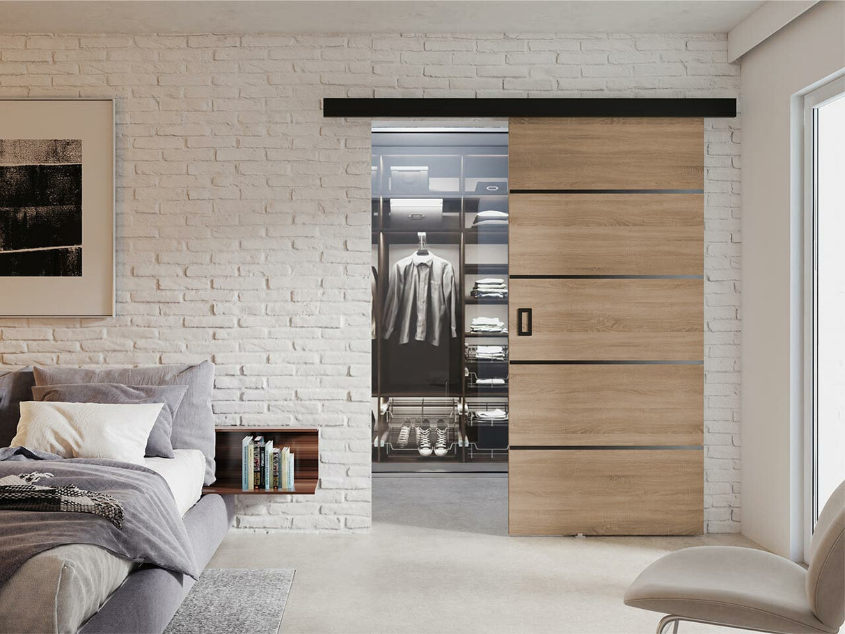 Tolóajtók Drzwi WERDI PLUS 100 + samodomykacz, Szín: Sonoma tölgy