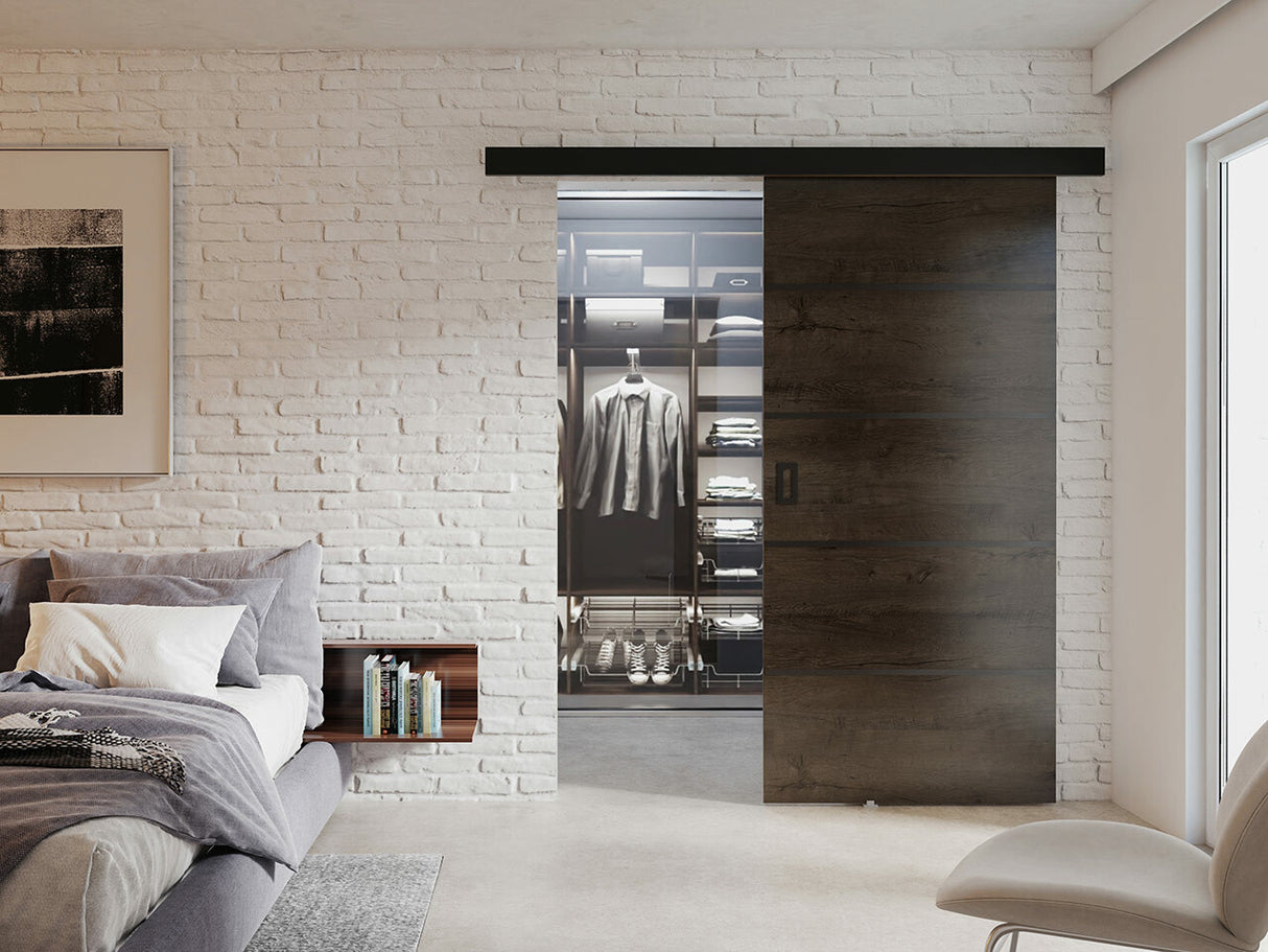 Tolóajtók Drzwi WERDI PLUS 100 + samodomykacz, Szín: Sötét kőris