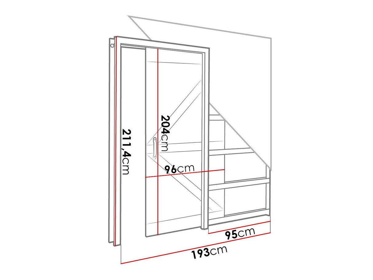 Tolóajtók Drzwi OLD 90 + samodomykacz + oście. Lita sosna 5903211100840