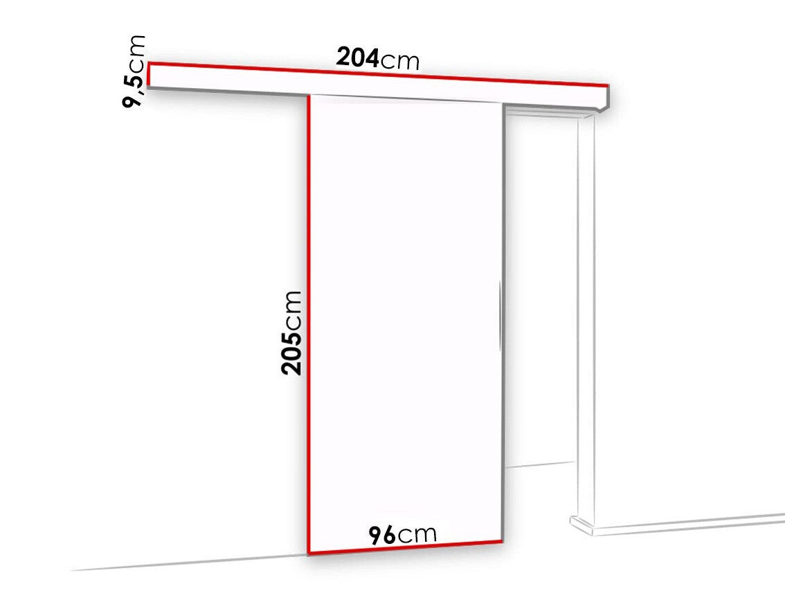 Tolóajtók Drzwi MIRROR 90 + samodomykacz Biały / Lustro