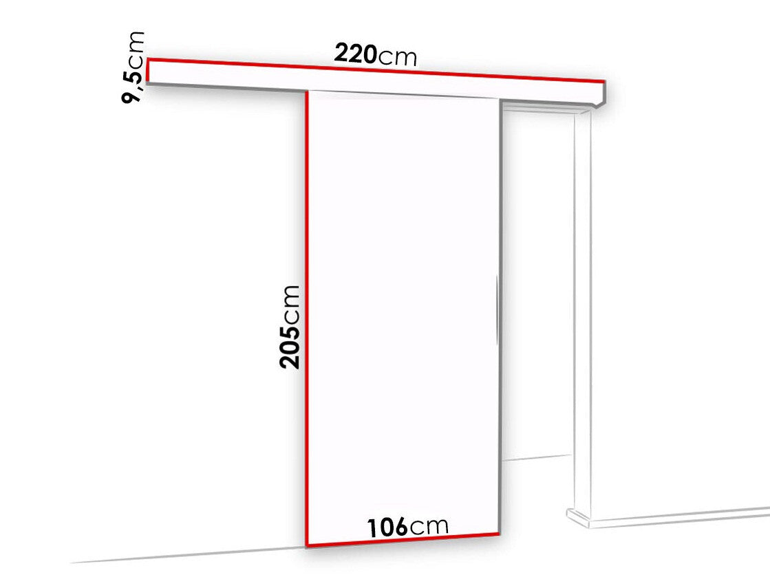 Tolóajtók Drzwi MIRROR 100 + samodomykacz Biały / Lustro