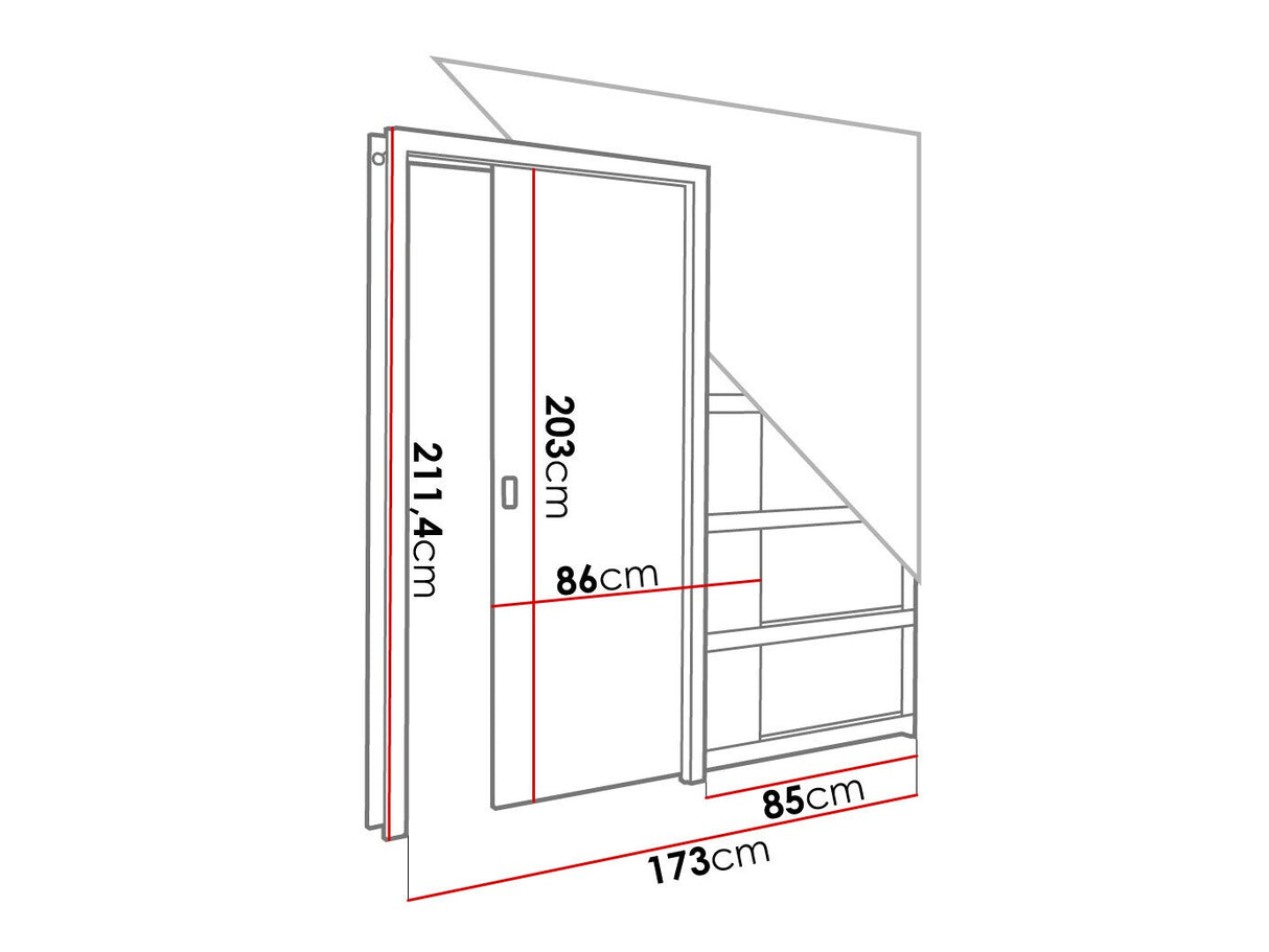 Tolóajtók Drzwi w kasecie EVO 80 (drz+kas+oście), Szín: Sötét kőris