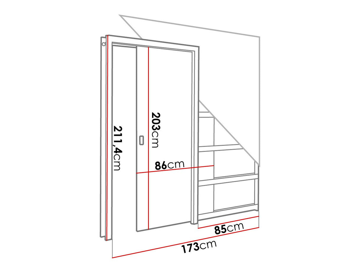 Tolóajtók Drzwi w kasecie EVO 80 (drz+kas+oście), Szín: Antracit