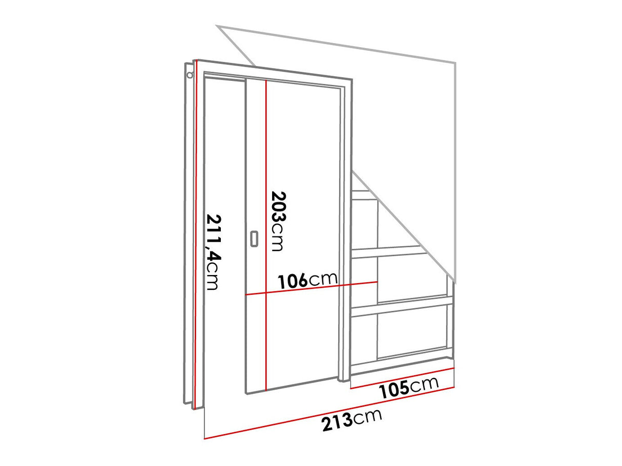 Tolóajtók Drzwi w kasecie EVO 100 (drz+kas+oście) (Monstera), Szín: Fehér