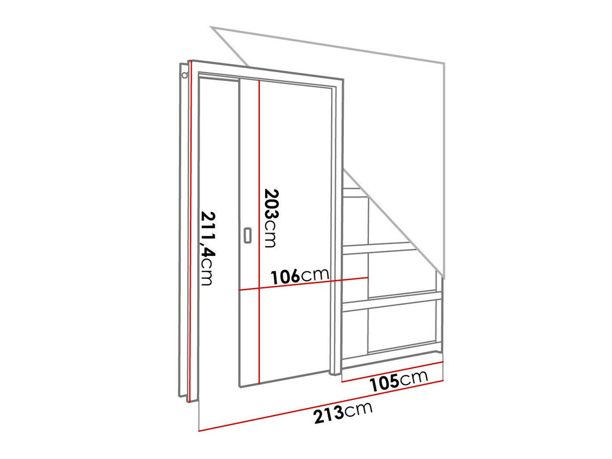 Tolóajtók Drzwi w kasecie EVO 100 (drz+kas+oście) (Monstera), Szín: Sonoma tölgy