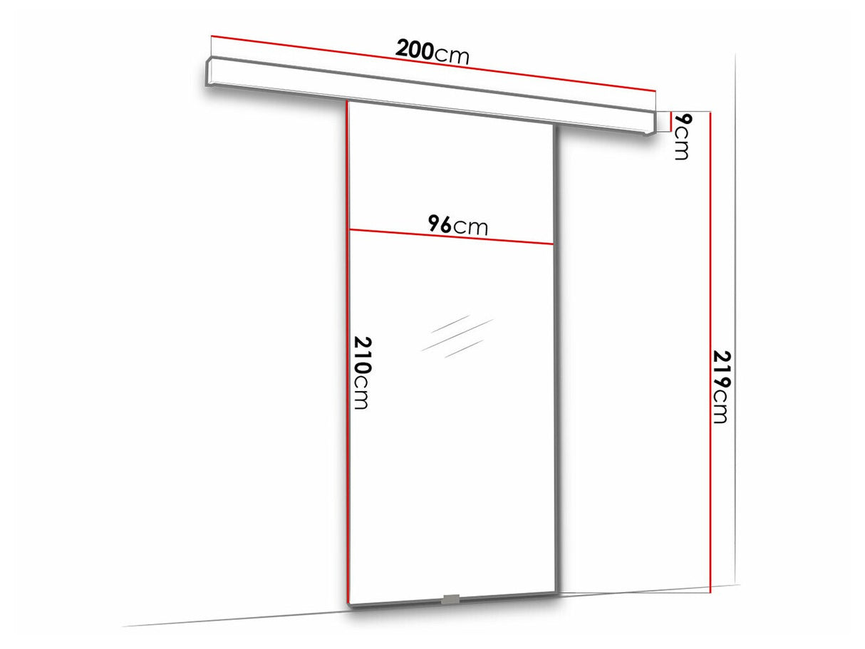 Tolóajtók Drzwi bez piaskowania PORTO 90 u realing Szkło hartowane (Windsor)