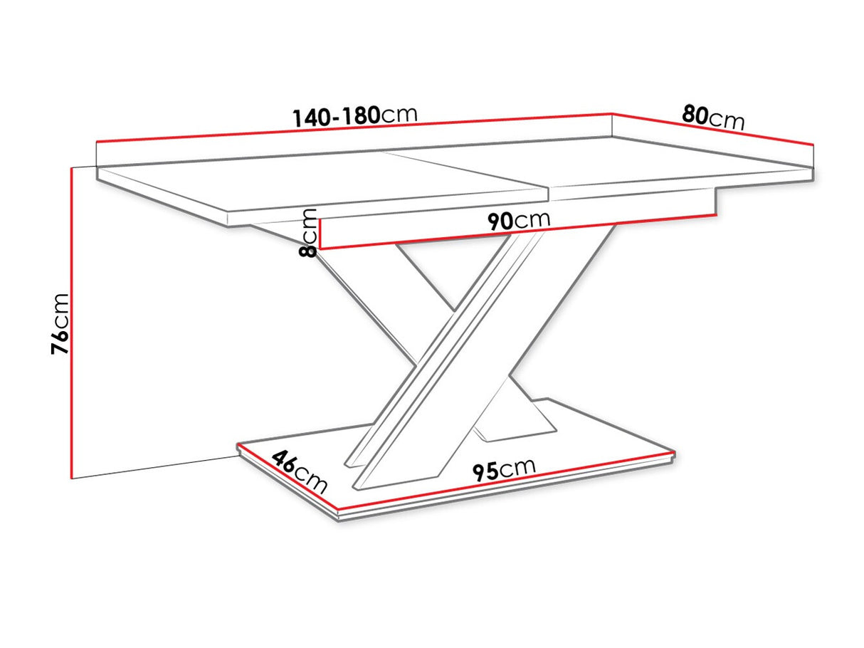 Asztal BRONX (Lezuma), Szín: Fényes fehér