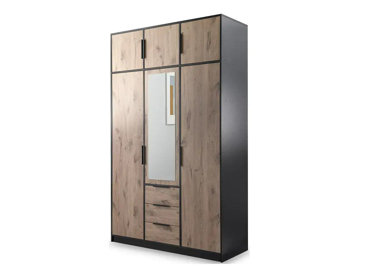 Szekrény LATI D3 NADSTAWKA CZARNY/DAB VIKING