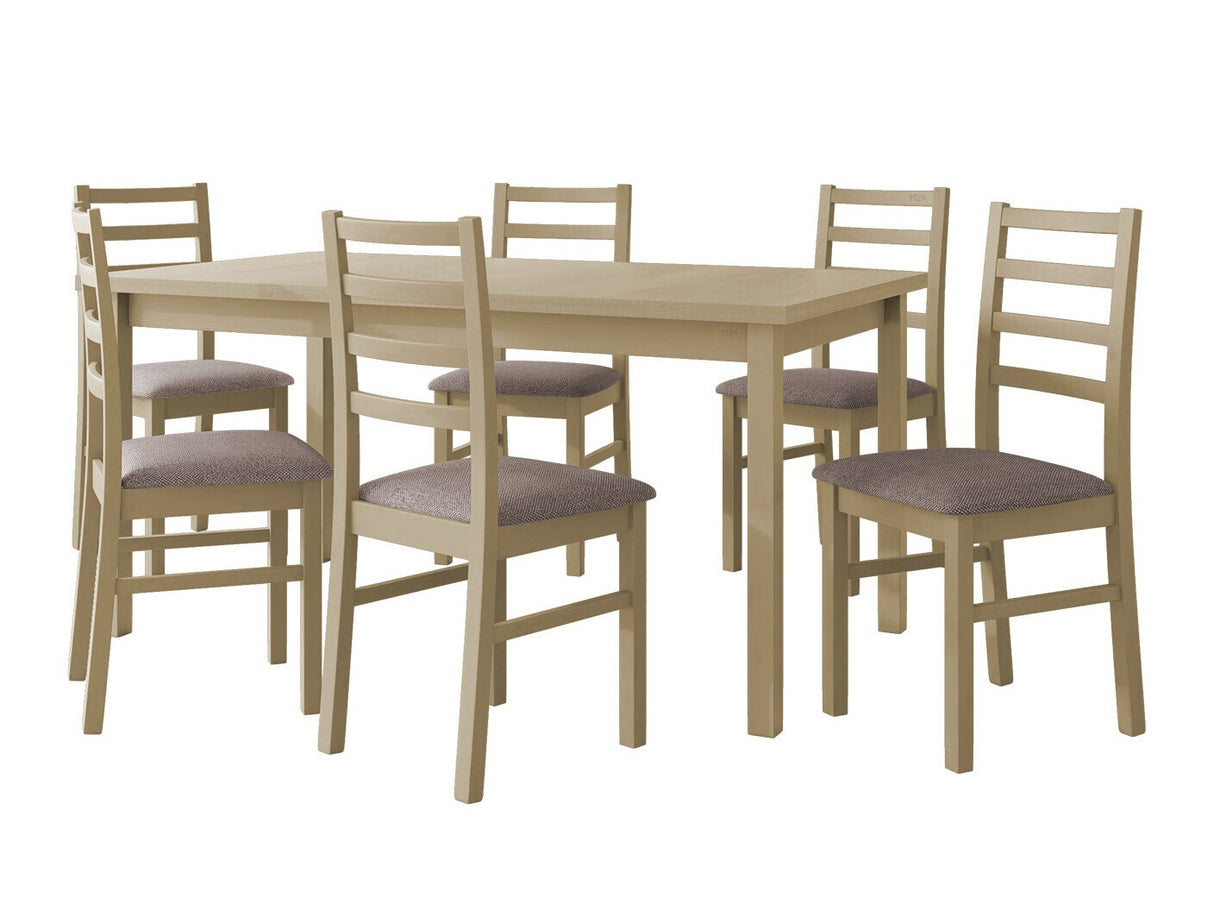 Étkezőgarnitúra 02 (MODENA 2 + NILO 8), Fa színe: Sonoma tölgy, Kárpit: Hygge 20