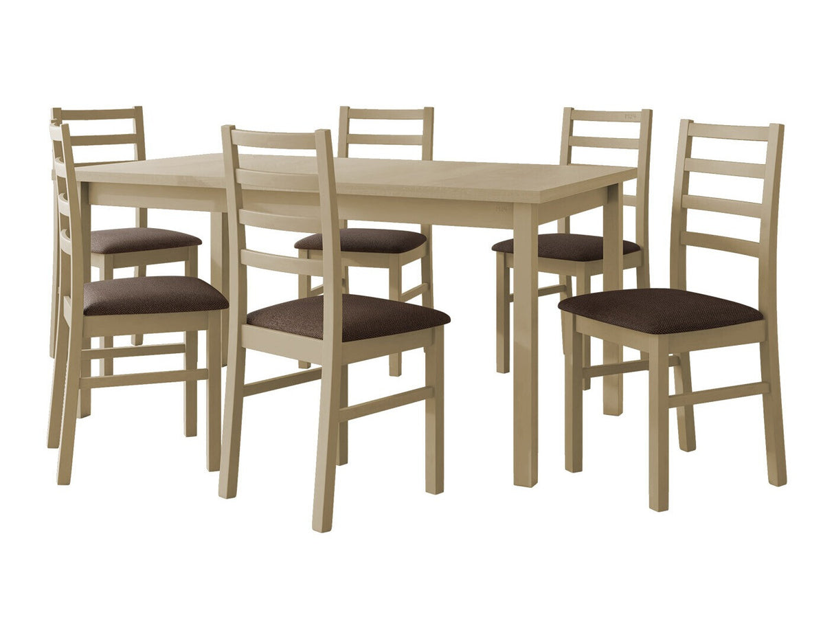 Étkezőgarnitúra 02 (MODENA 2 + NILO 8), Fa színe: Sonoma tölgy, Kárpit: Soro 28