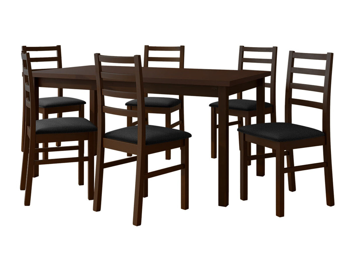 Étkezőgarnitúra 02 (MODENA 2 + NILO 8), Fa színe: Dió, Kárpit: Hygge 91