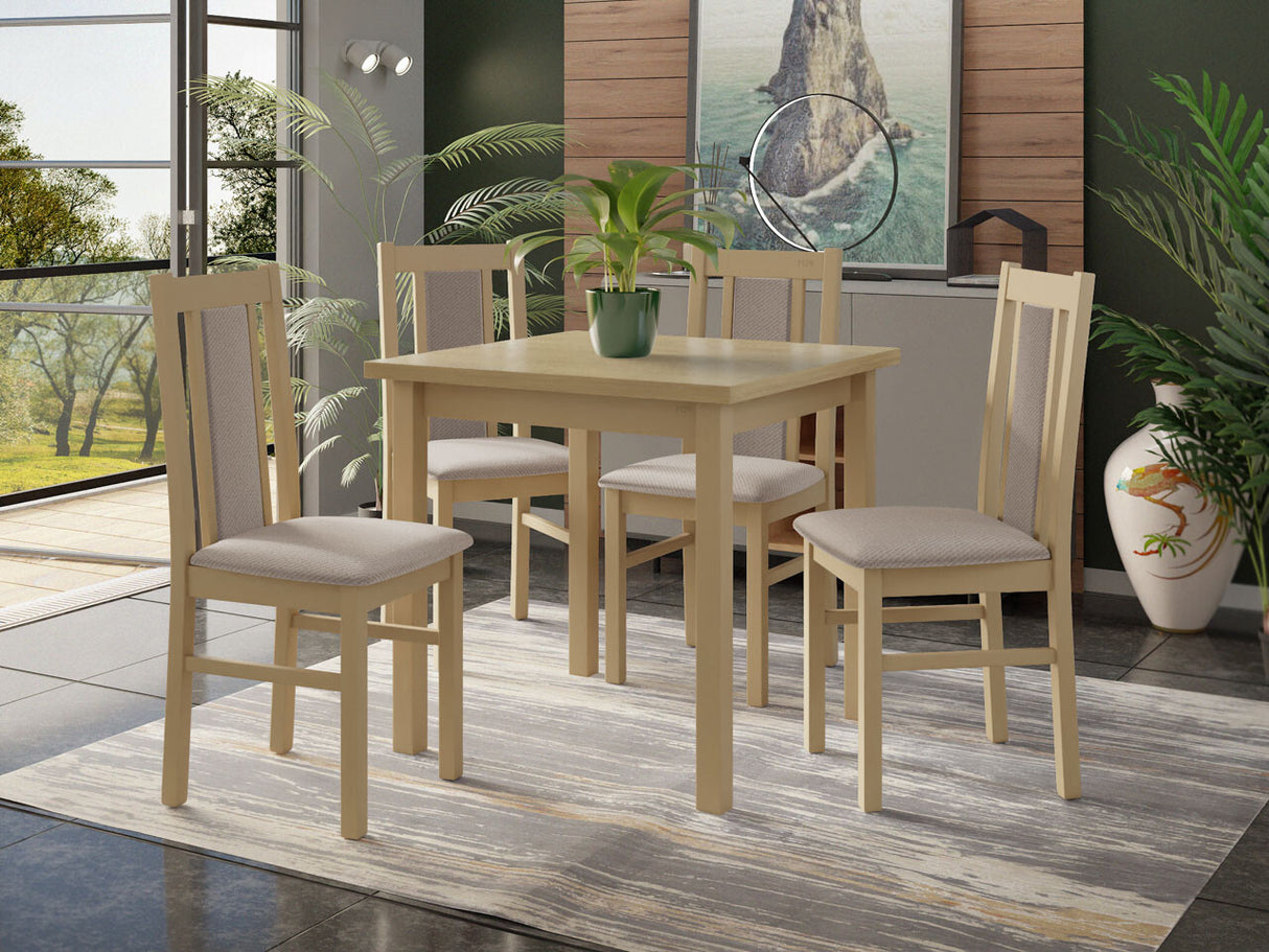 Étkezőgarnitúra 05 (MAX 9 + BOS 14), Fa színe: Sonoma tölgy, Kárpit: Paros 2