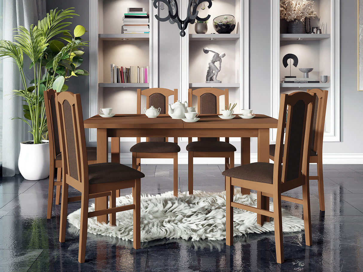 Étkezőgarnitúra 06 (WENUS 2 + BOS 7), Fa színe: Égerfa, Kárpit: Soro 28