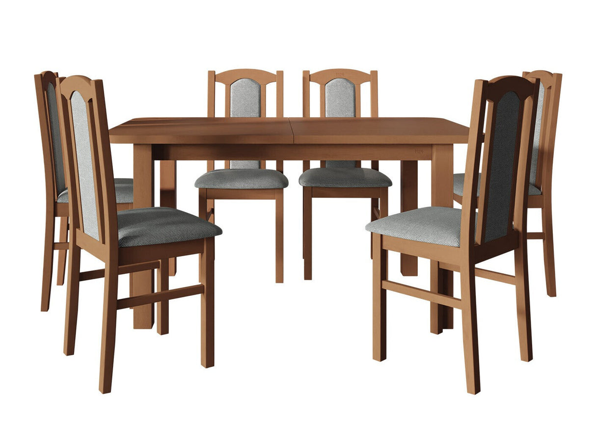 Étkezőgarnitúra 06 (WENUS 2 + BOS 7), Fa színe: Égerfa, Kárpit: Hygge 91