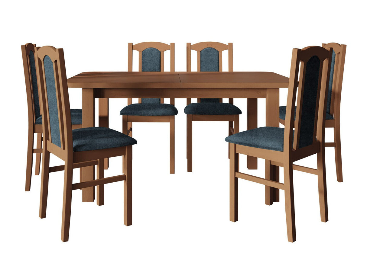 Étkezőgarnitúra 06 (WENUS 2 + BOS 7), Fa színe: Égerfa, Kárpit: Zetta 300