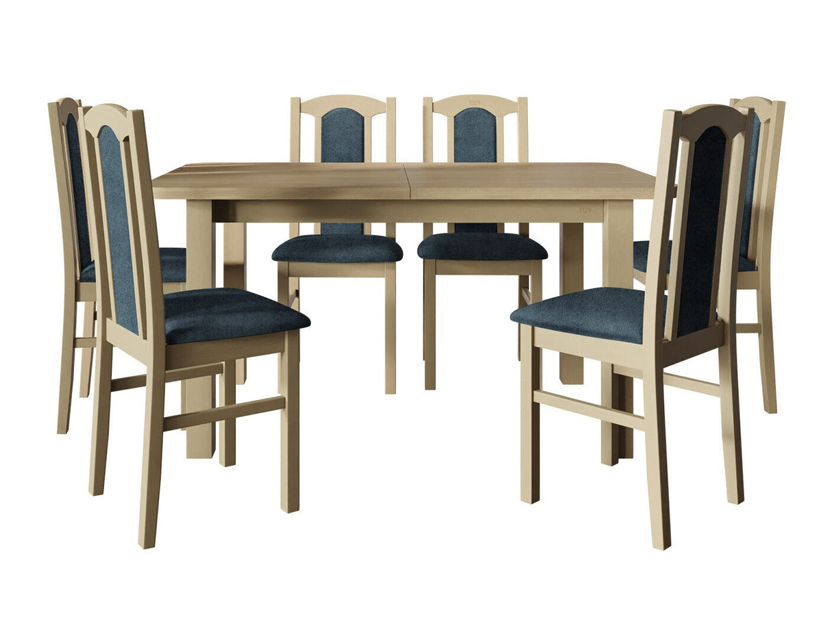 Étkezőgarnitúra 06 (WENUS 2 + BOS 7), Fa színe: Sonoma tölgy, Kárpit: Zetta 300