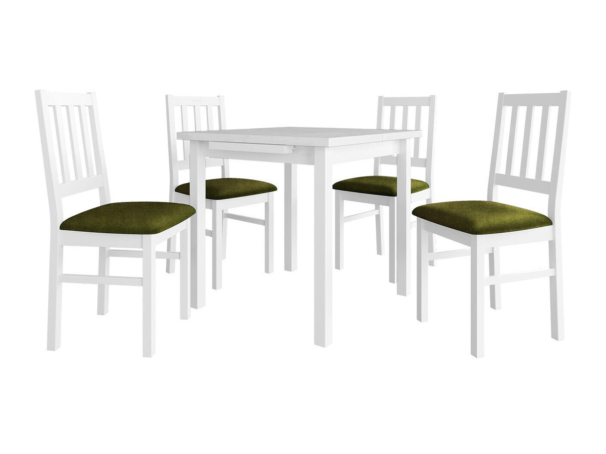 Étkezőgarnitúra 09 (MAX 7 + BOS 4), Fa színe: Fehér, Kárpit: Zetta 297