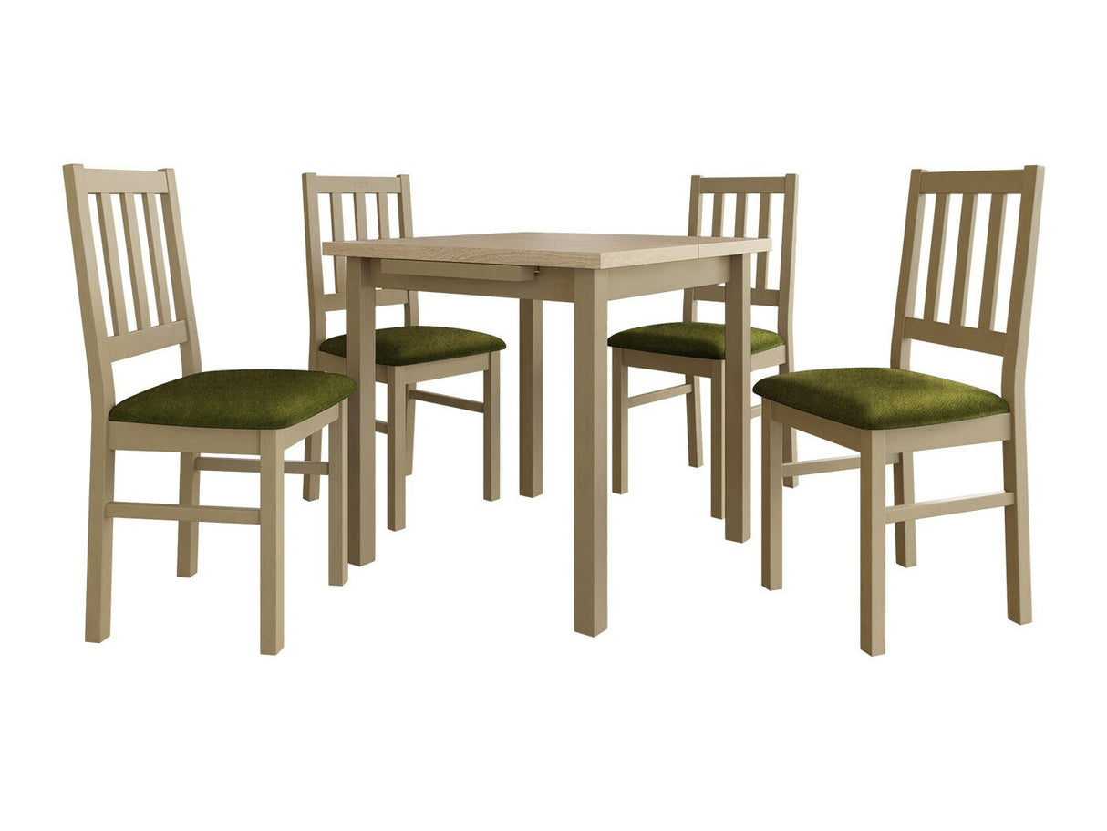 Étkezőgarnitúra 09 (MAX 7 + BOS 4), Fa színe: Sonoma tölgy, Kárpit: Zetta 297