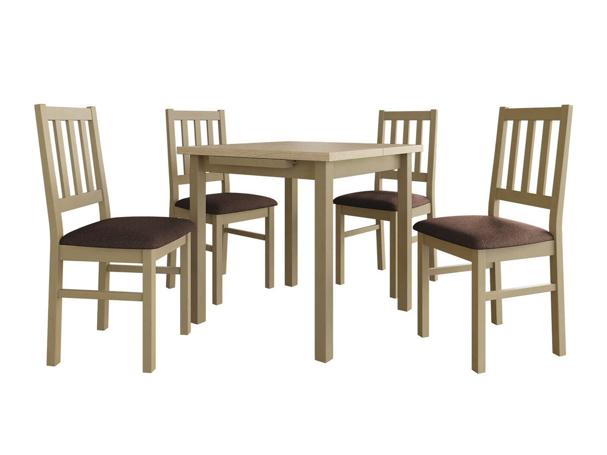 Étkezőgarnitúra 09 (MAX 7 + BOS 4), Fa színe: Sonoma tölgy, Kárpit: Soro 28