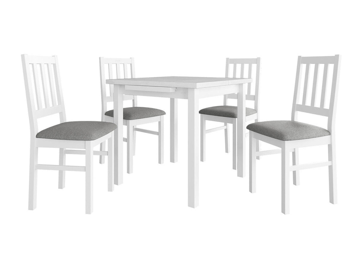 Étkezőgarnitúra 09 (MAX 7 + BOS 4), Fa színe: Fehér, Kárpit: Hygge 91