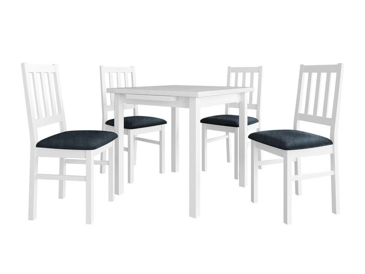 Étkezőgarnitúra 09 (MAX 7 + BOS 4), Fa színe: Fehér, Kárpit: Zetta 300