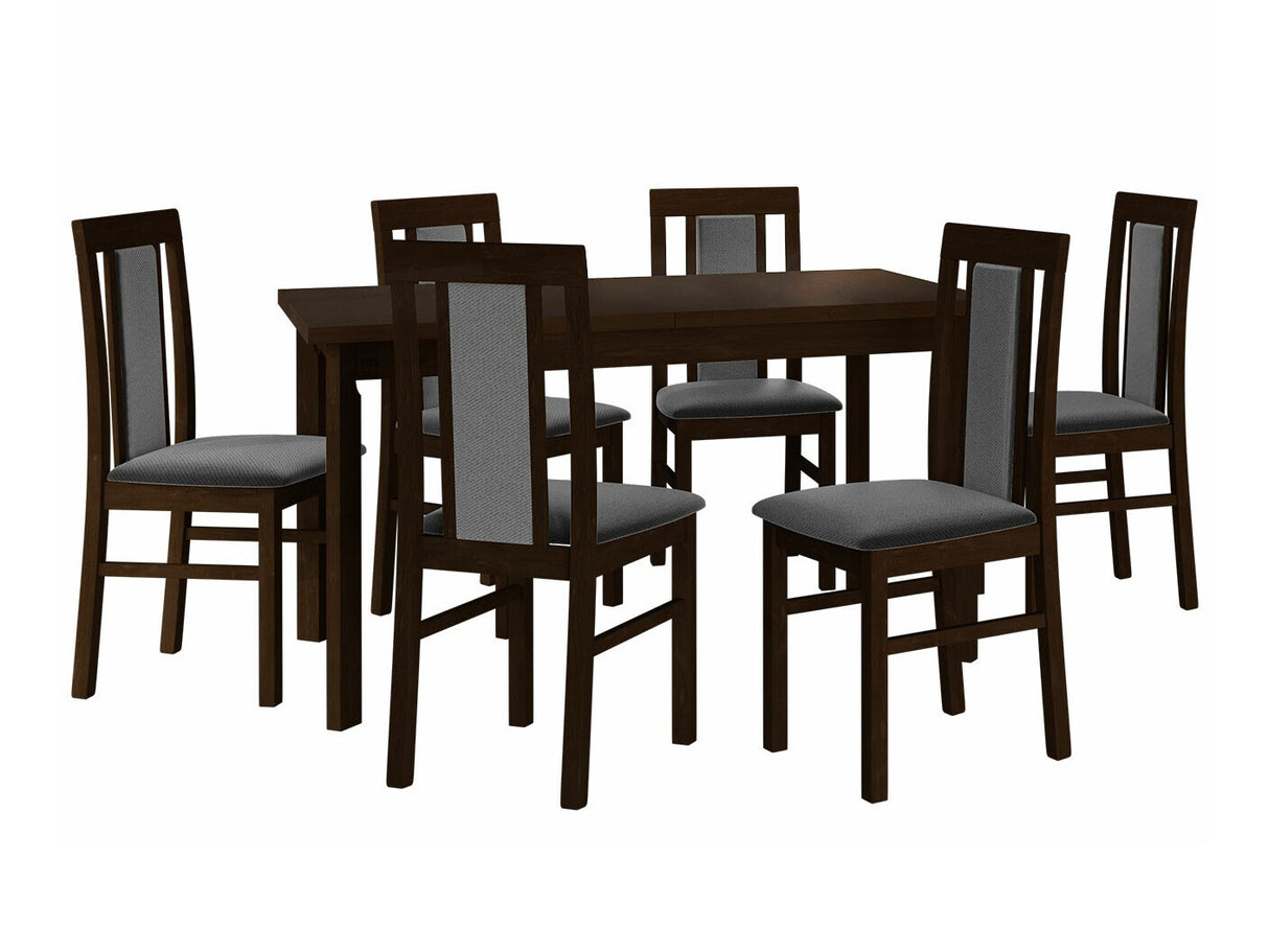 Étkezőgarnitúra 20 (MODENA 1 P + NILO 2), Fa színe: Dió, Kárpit: Kronos 22