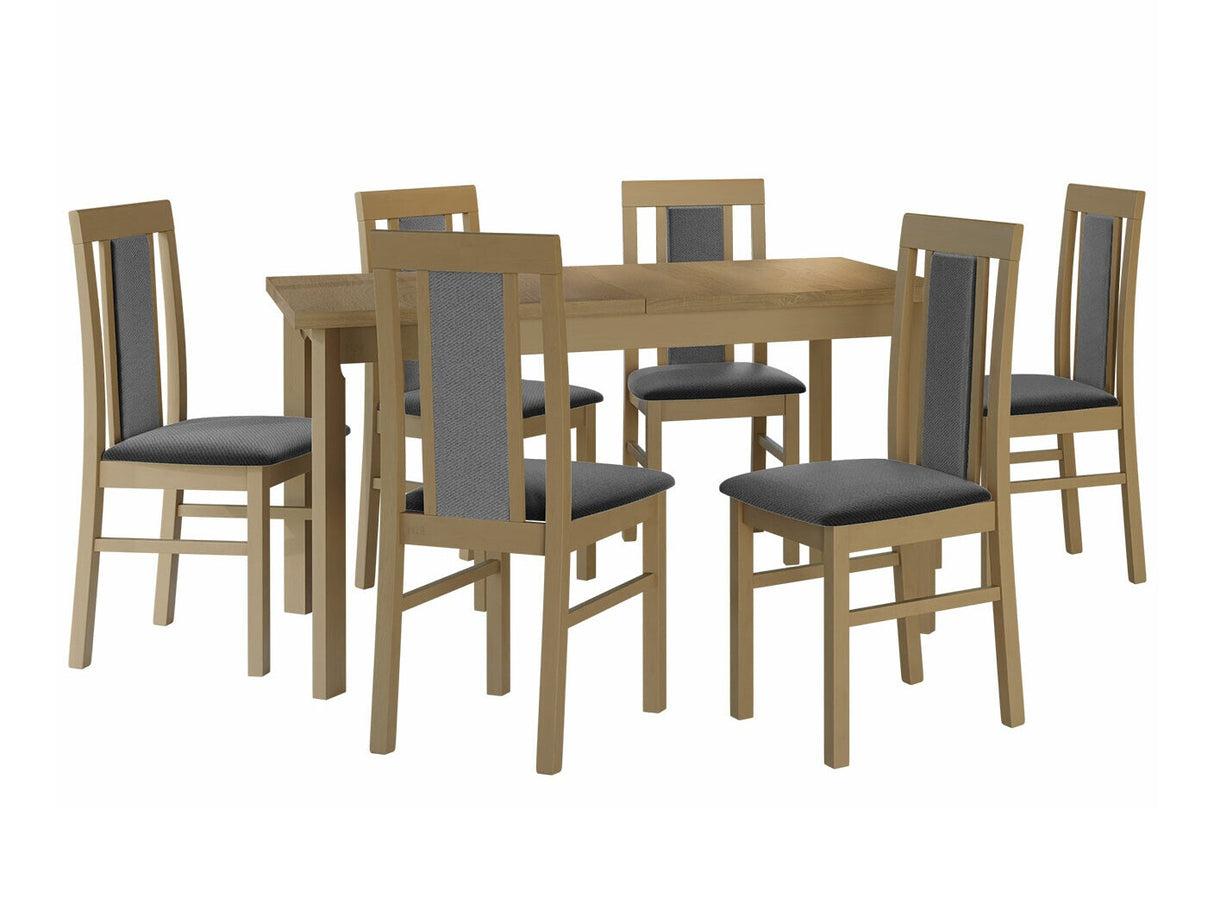 Étkezőgarnitúra 20 (MODENA 1 P + NILO 2), Fa színe: Sonoma tölgy, Kárpit: Kronos 22