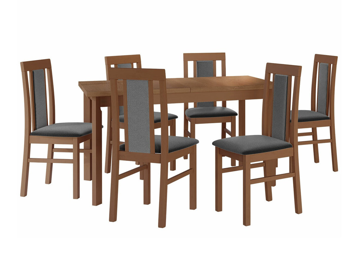 Étkezőgarnitúra 20 (MODENA 1 P + NILO 2), Fa színe: Égerfa, Kárpit: Kronos 22