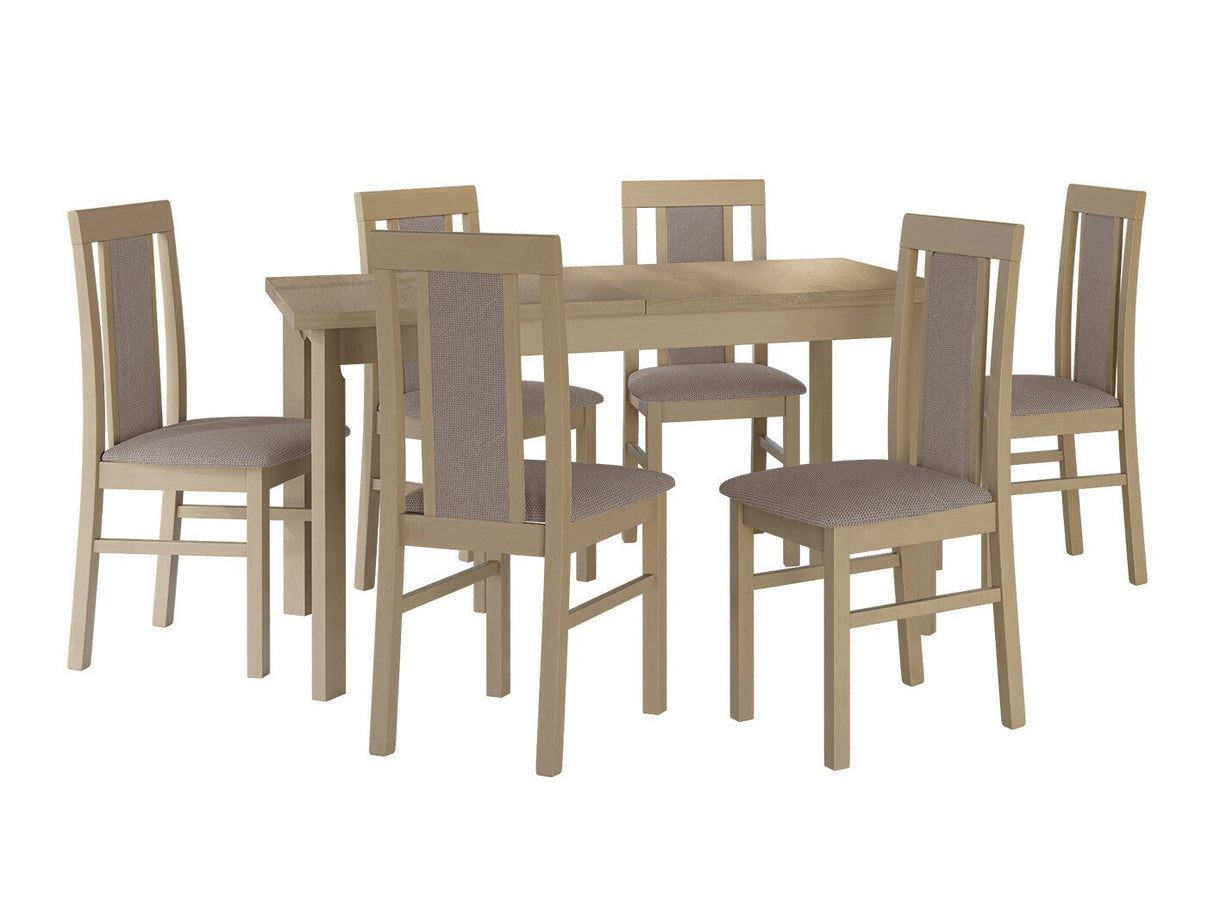 Étkezőgarnitúra 20 (MODENA 1 P + NILO 2), Fa színe: Sonoma tölgy, Kárpit: Hygge 20