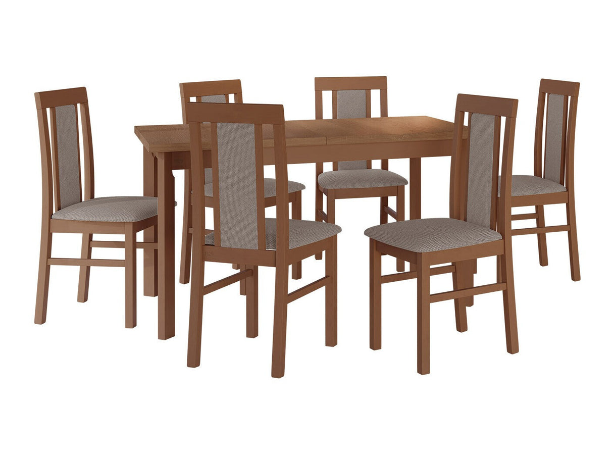 Étkezőgarnitúra 20 (MODENA 1 P + NILO 2), Fa színe: Égerfa, Kárpit: Hygge 20