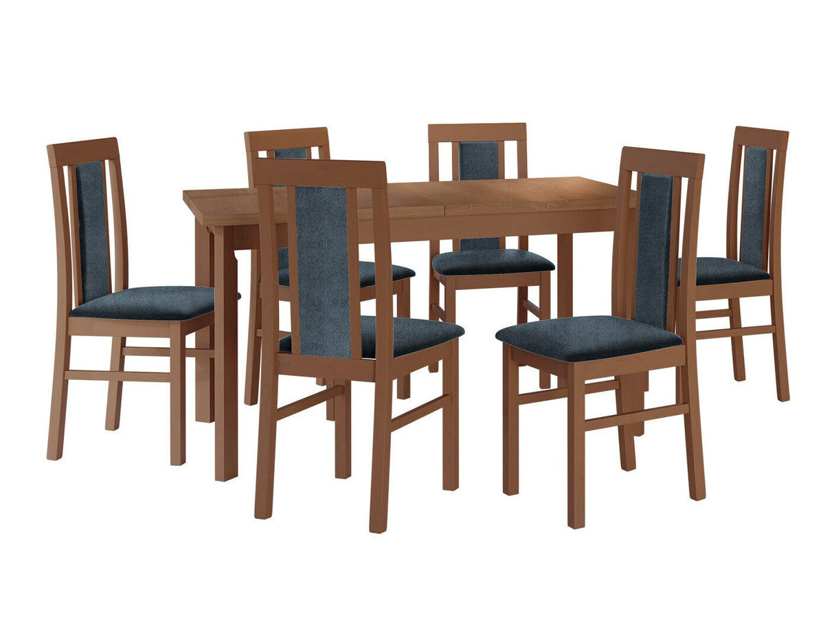 Étkezőgarnitúra 20 (MODENA 1 P + NILO 2), Fa színe: Égerfa, Kárpit: Zetta 300